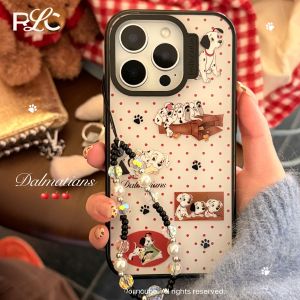 Rolincube Original Cute Spot Dog Design Phone Case Full Cover Shockproof Dual Layer Black Edge for 16ProMax 17Pro 17ProMax