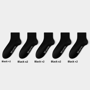 Miiow | Mens Pure Cotton Invisible Socks Anti-slip Thin Summer Spring Boat Socks Absorb Sweat Comfortable Breathable Mid-calf Short Socks