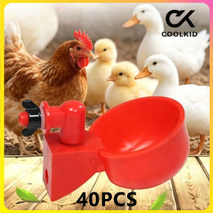 Chickens Water Cups 40pcs Automatic use of plastic bird and chickens water dispenser tools quail and pigeon water dispensers drinking bowls for poultry farms