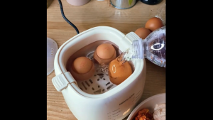 เครื่องต้มไข่ไฟฟ้า เครื่องต้มไข่อัตโนมัติ เครื่องต้มไข่แบบพกพาแบบมัลติฟังก์ชั่น สำหรับอาหาร เครื่องต้มไข่ผัก เครื่องนึ่งไข่ อัจฉริยะ 6 โหมดสำหรับการควบคุมอุณหภูมิที่แม่นยำ