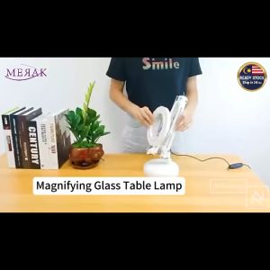 10X Magnifying Glass Table Lamp Magnifier LED Light 10 Levels Adjustable Lampu Meja Kaca Besar 放大镜台灯