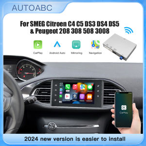 Wireless  Carplay Android Auto pour KIT For Cristaux SMEG Picasso C4 C5 DS4 DS3 DS5 308 508 5008 3008 Accessory Multimedia