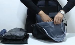 Nylon Computer Bag Outdoor Travel Backpack Men Business Bag With USB Durable Laptop Bag Leisure Student Travel Backpack