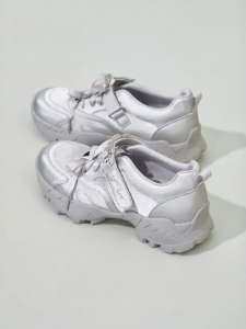 Josiny | Height Increasing Casual Dad Shoes Silver