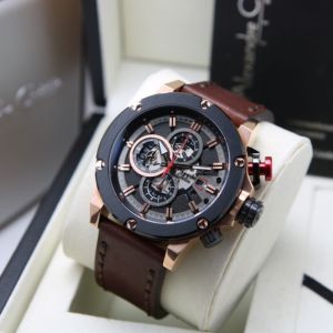 (BISA COD) JAM ALEXANDRE CHRISTIE 6491MC JAM TANGAN LEATHER SPORT PRIA