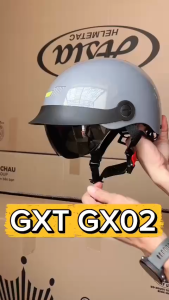 MŨ BẢO HIỂM NỬA ĐẦU 1/2 KÍNH ÂM CHÍNH HÃNG GXT GX02(PHÙ HỢP CHO CẢ NAM VÀ NỮ BẢO HÀNH 12 THÁNG)