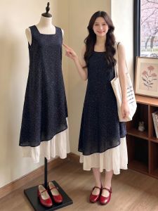AIYITI | Elegant Navy Sleeveless Loose Dress