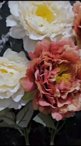 Bunga PEONY mekar Italy cabang 7 kepala pelastik artifisial hias dekorasi pelaminan wedding