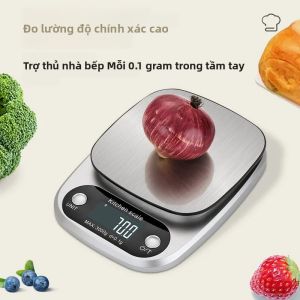 Cân Nhà Bếp Kỹ Thuật Số Nhỏ Gọn 01g Cân Thực Phẩm Bằng Thép Không Gỉ Chính Xác Cân Làm Bánh Trà Dùng Trong Gia Đình Hình Dạng Hình Chữ Nhật