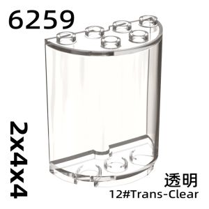 Phần Lắp Ráp JMTMOC 6259 2x4x4 Hình Bán Nguyệt Ống Bán Nguyệt Hình Trụ Tường Tấm DIY Phụ Kiện Đồ Chơi Khối Xây Dựng