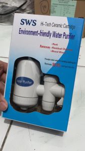 Icantiq Filter Kran Air Water Purifier SWS DOUBLE Sambungan Keran Air Alat Penjernih Air Saringan Air Filter Alat Penyaring Air Keran Penyaring Air Hi Tech Filter Air Berkualitas Sws Hi-tech Cartridge Keramik Murah SWS Air Kran Air SWS Ceramic