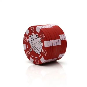 Poker Pattern 3-Layer Mini Manual Grinder | Red/Black/Blue