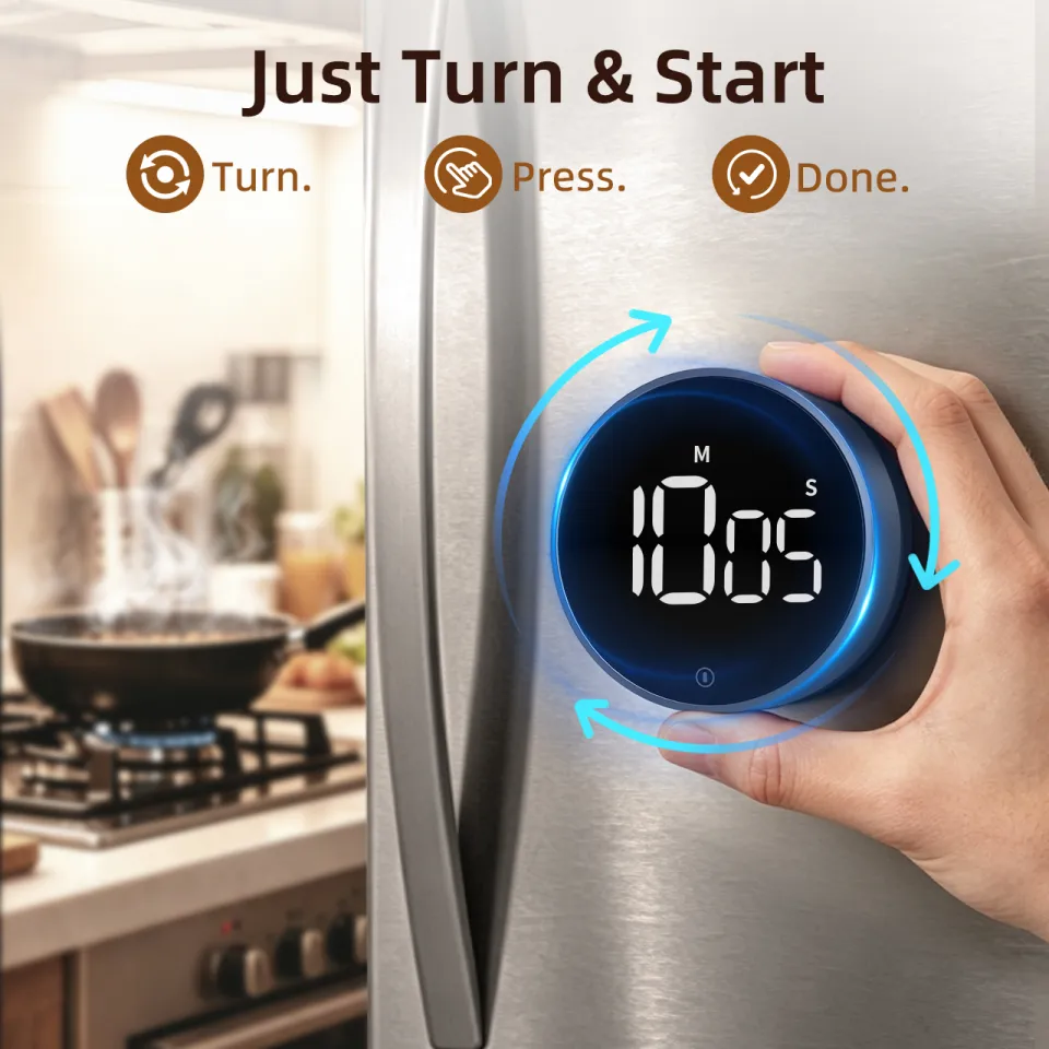 NOKLEAD Magnetic Kitchen Timer Digital Timer Manual Countdown