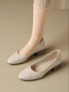 DUSTO | Autumn Low-cut Coarse Heel Womens Shoes