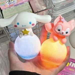 Sanrio Night Light Anime Figure Kawaii 3D Kuromi Melody Cinnamoroll Cake Decorative Accessories Bedside Room Decoration Cute Childrens Toys Boys and Girls Gifts
