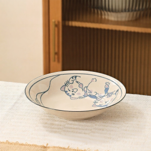 Cat Design Underglaze Porcelain Tableware