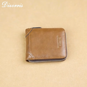 DIZORRIS Men Trifold Zipper Wallet with Snap Coin Pocket Dompet Lelaki Dizorris Men Wallet (D7814)