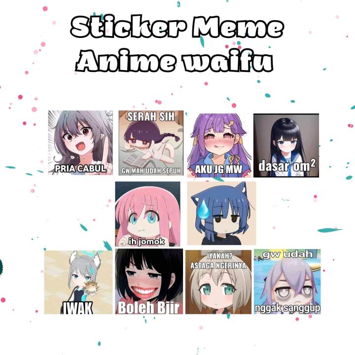 STICKER MEME ANIME WAIFU | Lazada Indonesia