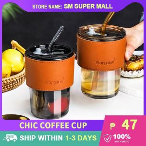 【Unique Design】JAPAN Coffee Cup with Straw&Cover Hot and Cold Dual-use Office Household Supplies for Men and Women /glasses for Drinking Water or Coffee Tumbler/magic Mug Suitable for Personalized Gifts