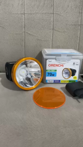 Orenchi Senter Kepala LED Super Terang Lithium OK-7007 70WATT Cahaya PUTIH Tahan 18 JAM