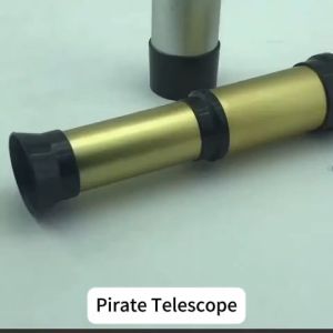 Pirate Monocular Telescope kids Toy Portable Retractable Handheld Telescopes Gold
