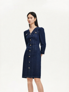 Vero Moda | Slim Fit V-neck Jean Dress