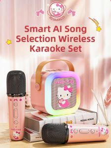 Sanrio Collaborative Childrens Wireless Microphone Speaker Integrated Home K-Song Sound System Handheld Four Speakers Bluetooth