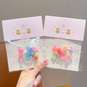Colorful Star Flower Mini Hair Clips For Girls