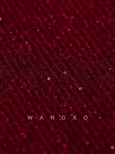 WANGXO | Bộ Quần Xòe & Áo Len Mềm Mại Co Dãn Có Đính Ngọc Trai Bóng