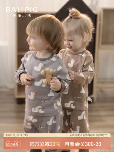 Pure Cotton Childrens Sleepwear Baby Home Clothes Underwear Set for Boys And Girls Toddler Kids Anti-Bacterial Comfortable