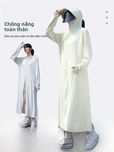 MiiOW | Váy chống nắng dài mùa hè cho nữ Vải Ice Skin Quần áo chống tia UV Quần áo thoáng khí thân thiện với da Váy dài mát mẻ MiiOW Catman