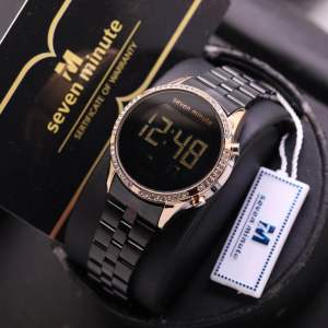 JAM TANGAN WANITA SEVEN MINUTE RANTAI STAINLEES M503 DIAMETER 3.2 TANGGAL AKTIF FREE BOX & BATRE CADANGAN