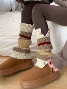 Knitted Sock Covers Autumn Winter Layering Same Color System Slimming Effect Various Coats Matched Superior Quality Sportswear Accessories