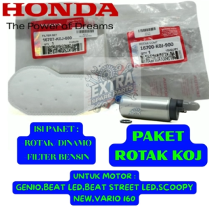 FUEL PUMP PAKET PAMPERS FILTER BENSIN ROTAK KODE-KOJ ASLI HONDA AHM GENIO SCOOPYBEAT LEDST VARIO