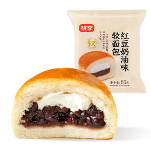 taoli | Red Bean Cream Soft Bread for Breakfast Nutritious