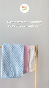 Dot Minky Blanket Thin - Selimut Bayi & Anak - Baby Loop