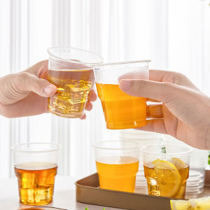 Fresh Life Disposable Plastic Cups Thick Transparent Air Cup Eco-friendly Heat Resistant Commercial Household Use Cups