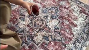 VIKAMA Tối Giản Phong Cách Wabi-Sabi Thảm Màu Trơn Hình Dạng Không Đều Phòng Khách Trang Trí Phòng Ngủ Chống Trơn Trượt Thảm Polyester Chống Thấm Nước