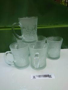 6pcs cangkir kopi bahan kaca/cangkir mewah berkualitas