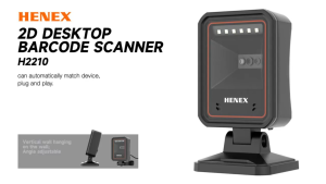 Henex USB Wired Desktop Barcode Scanner 1D/2D Qr Code Reader A4 Size Paper CMOS Source POS System Scanner