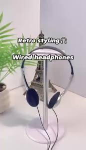 Tai Nghe Có Dây Cổ Điển Retro Phụ Kiện Thời Trang Cổ Điển Với Micro Tai Nghe Nhỏ Gọn Để Chụp Ảnh