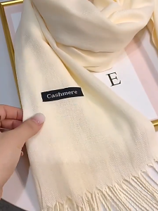 fv88 - Syal Polos Dubai Scarf Korea Cashmere Pashmina Selendang Kasmir Import Premium