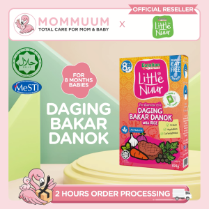 Little Nuur The Siamese One Daging Bakar Danok with Rice (100g) - Baby Food Ready To Eat Porridge 8m+