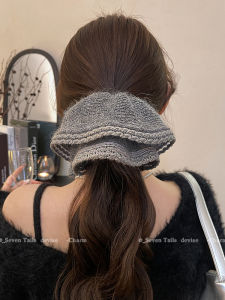 ยางรัดผมถักผ้าปะการังขอบลูกไม้เนื้อนุ่มสไตล์ใหม่สไตล์หลวม ยางรัดผมระดับไฮเอนด์ เครื่องประดับผม ยางรัดผม ยางรัดผม