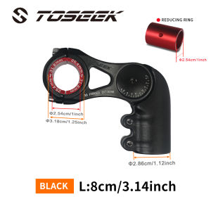 TOSEEK | Bicycle Handlebar Stem Adjustable-45 To 90 Degree Length 80/100/130mm Handlebar 25.4/31.8mm Stem For XC Mountain Road City Bike