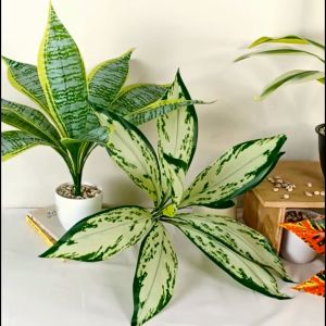 Tanaman Hias Daun Aglonema Keladi Plastik Artificial Leaf Ornamen Hiasan Dekorasi Rumah COD PBP186