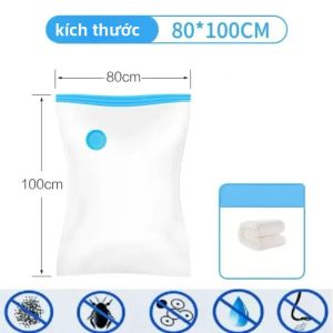 Túi Hút Chân Không Tiết Kiệm Không Gian Kèm Bơm Tay Dành Cho Chăn Gối Khăn Tắm Quần Áo - Túi Nén Du Lịch Chất Liệu PET+PE