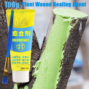 100g Tree Wound Bonsai Cut Paste Smear Agent Pruning Compound Sealer with Brush Grafting Pruning Sealer Tree Repair Ointment