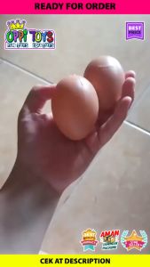 Mainan Telur Plastik Telur Ayam Dummy - Telur Paskah - Mainan Telur Bebek Dan Ayam - Mainan Telur Ayam Kampung Imitasi