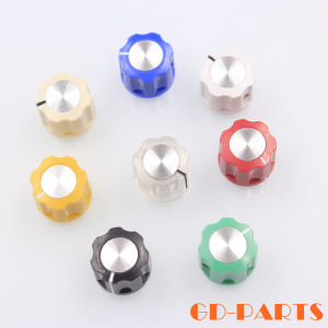 Electric Guitar Effector Knob Audio Speaker Radio Potentiometer Volume Adjustment Knob Switch Cap 6.4